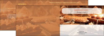 imprimer depliant 2 volets  4 pages  patisserie pain brioches boulangerie MIDLU33187
