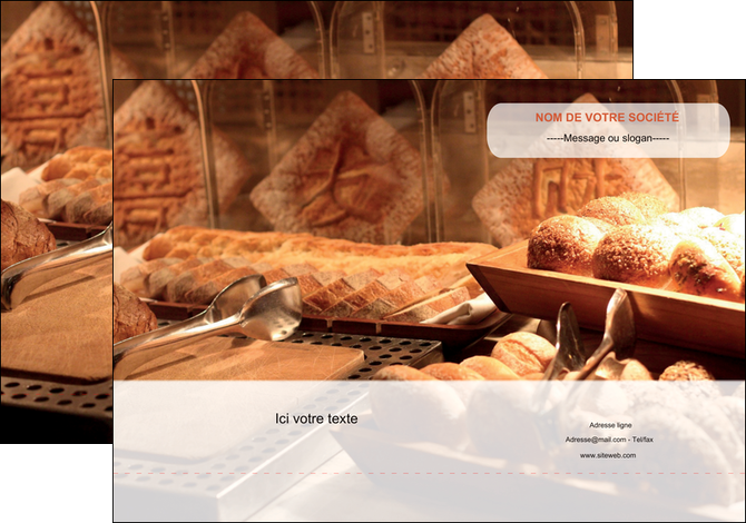 imprimer pochette a rabat patisserie pain brioches boulangerie MIDLU33189
