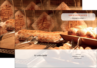 maquette en ligne a personnaliser pochette a rabat patisserie pain brioches boulangerie MIDLU33191