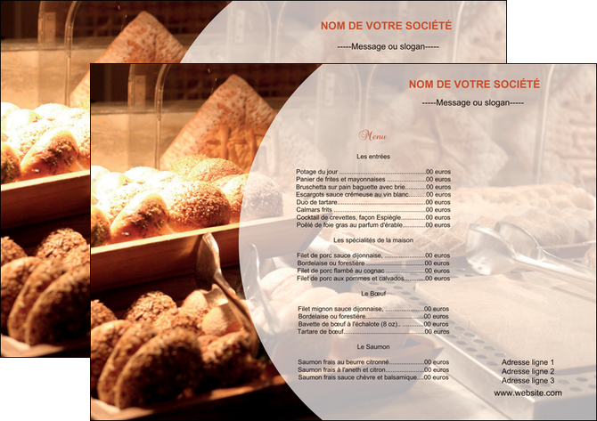 impression set de table boulangerie pain brioches boulangerie MLIG33261