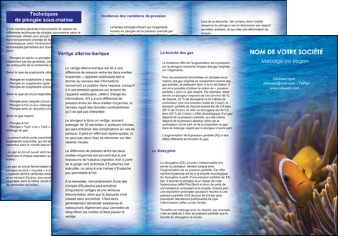 realiser depliant 3 volets  6 pages  paysage belle photo nemo poisson MIDBE33447