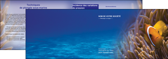 realiser depliant 2 volets  4 pages  paysage belle photo nemo poisson MLGI33459