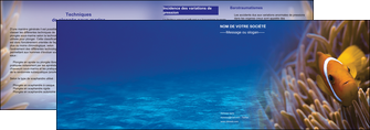 realiser depliant 2 volets  4 pages  paysage belle photo nemo poisson MLGI33461