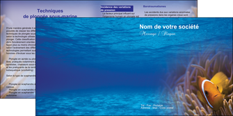 creer modele en ligne depliant 2 volets  4 pages  paysage belle photo nemo poisson MLGI33477