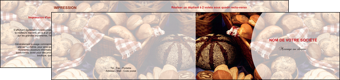 cree depliant 2 volets  4 pages  boulangerie pain brioches boulangerie MLIG33495