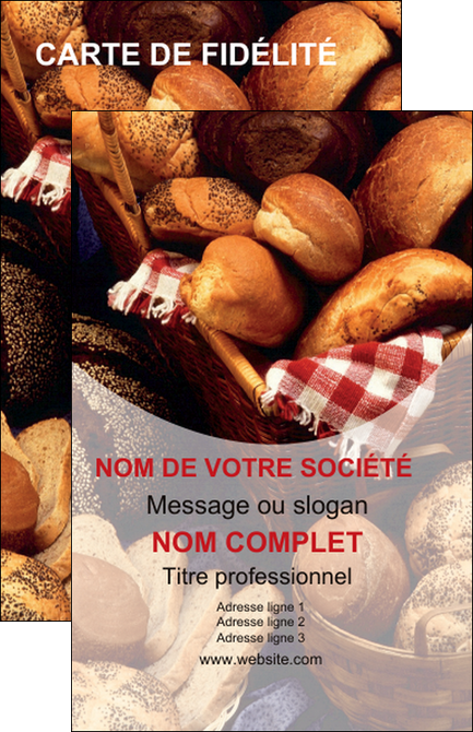 exemple carte de visite boulangerie pain boulangerie patisserie MLIG33541