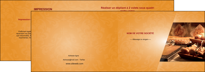 maquette en ligne a personnaliser depliant 2 volets  4 pages  boulangerie boulangerie pains viennoiserie MLIG33645