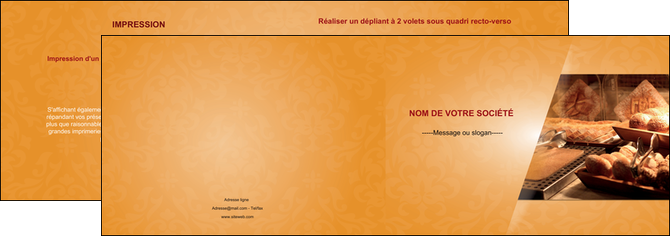 realiser depliant 2 volets  4 pages  boulangerie boulangerie pains viennoiserie MLIG33647