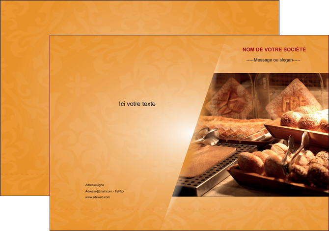 maquette en ligne a personnaliser pochette a rabat boulangerie boulangerie pains viennoiserie MLIG33649