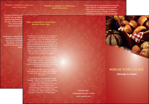 realiser depliant 3 volets  6 pages  boulangerie pain boulangerie patisserie MID33713