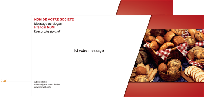 creation graphique en ligne carte de correspondance boulangerie pain boulangerie patisserie MID33717