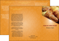 faire depliant 3 volets  6 pages  boulangerie croissants boulangerie patisserie MID33743