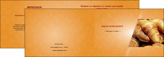 creer modele en ligne depliant 2 volets  4 pages  boulangerie croissants boulangerie patisserie MID33751