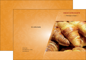 personnaliser modele de pochette a rabat boulangerie croissants boulangerie patisserie MID33755