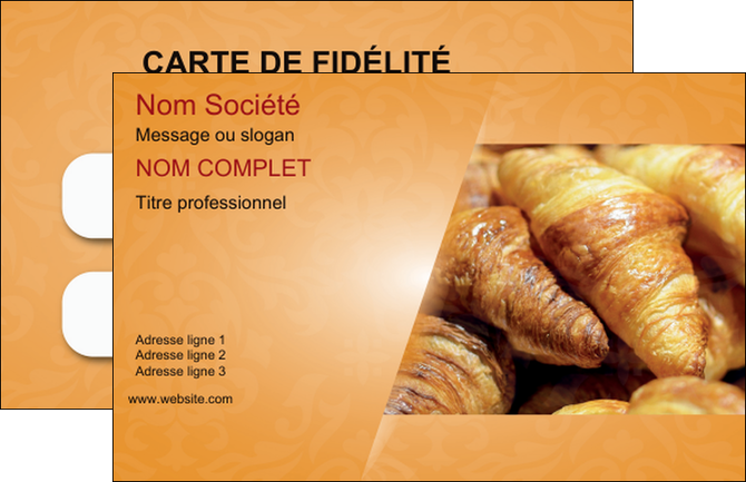 impression carte de visite boulangerie croissants boulangerie patisserie MID33759