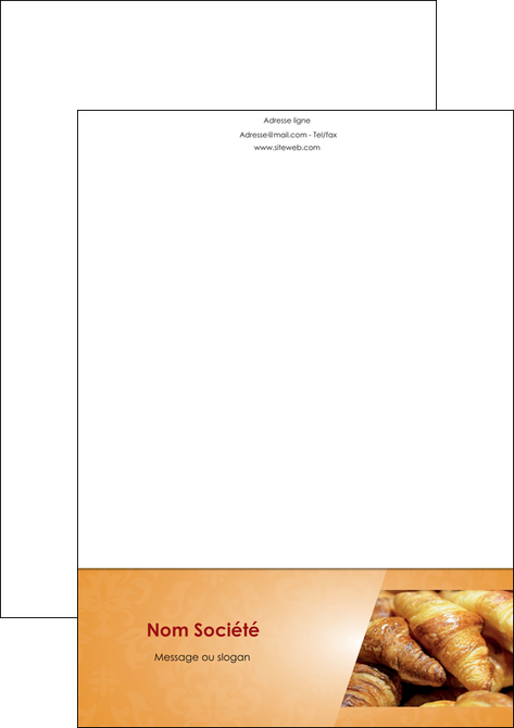 imprimerie tete de lettre boulangerie croissants boulangerie patisserie MID33763