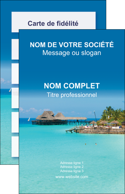 faire carte de visite paysage plage vacances tourisme MIDBE33823