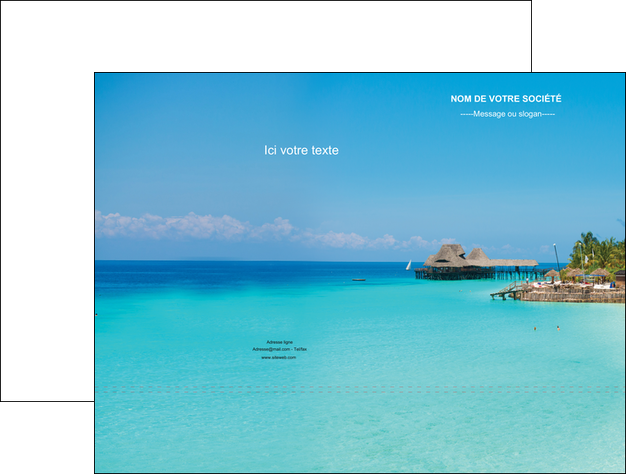 creation graphique en ligne pochette a rabat paysage plage vacances tourisme MIDBE33827