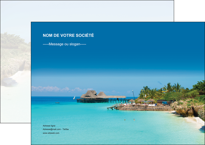 cree affiche paysage plage vacances tourisme MIDBE33841