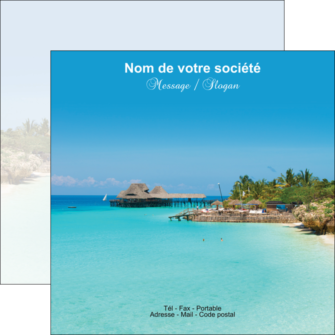 faire flyers paysage plage vacances tourisme MIDBE33847