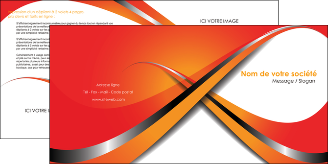 personnaliser maquette depliant 2 volets  4 pages  texture contexture structure MIDBE33983