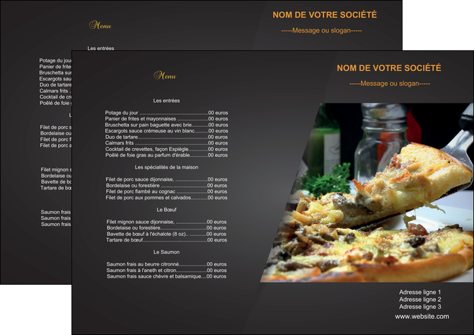 imprimer set de table pizzeria et restaurant italien pizza pizzeria restaurant italien MFLUOO34005