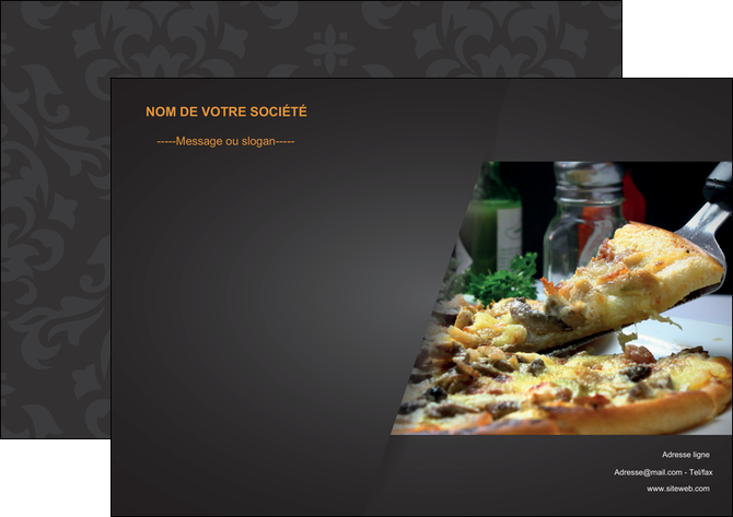 personnaliser maquette affiche pizzeria et restaurant italien pizza pizzeria restaurant italien MFLUOO34009