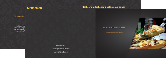 impression depliant 2 volets  4 pages  pizzeria et restaurant italien pizza pizzeria restaurant italien MFLUOO34019