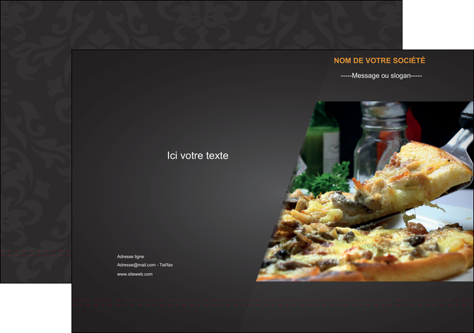 creation graphique en ligne pochette a rabat pizzeria et restaurant italien pizza pizzeria restaurant italien MFLUOO34025