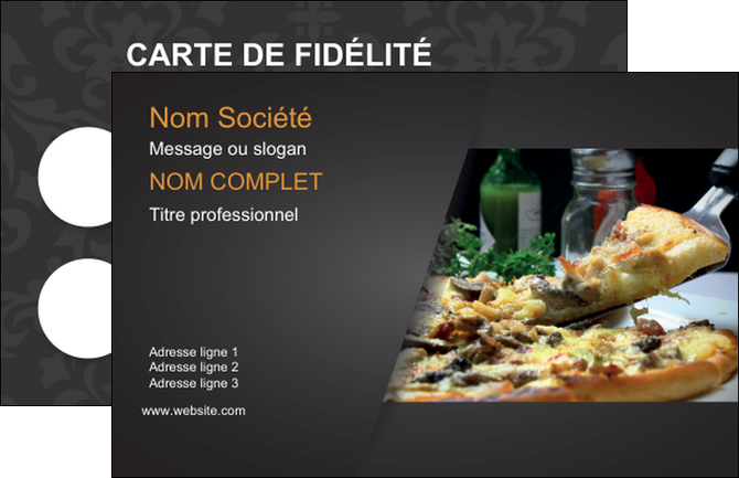 imprimerie carte de visite pizzeria et restaurant italien pizza pizzeria restaurant italien MFLUOO34027