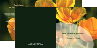 faire modele a imprimer depliant 2 volets  4 pages  agriculture fleurs bouquetier horticulteur MFLUOO34147