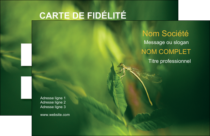 impression carte de visite nature animal nature verte MIDLU34227
