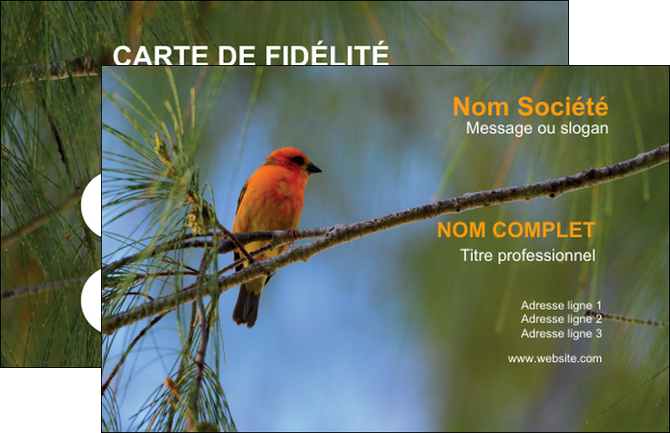 modele carte de visite paysage nature parc naturel animaux parc naturel des oiseaux MIDBE34279