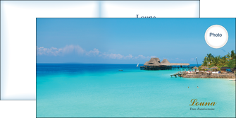 faire depliant 2 volets  4 pages  paysage faire part de naissance carte pour naissance plages MIDBE34351