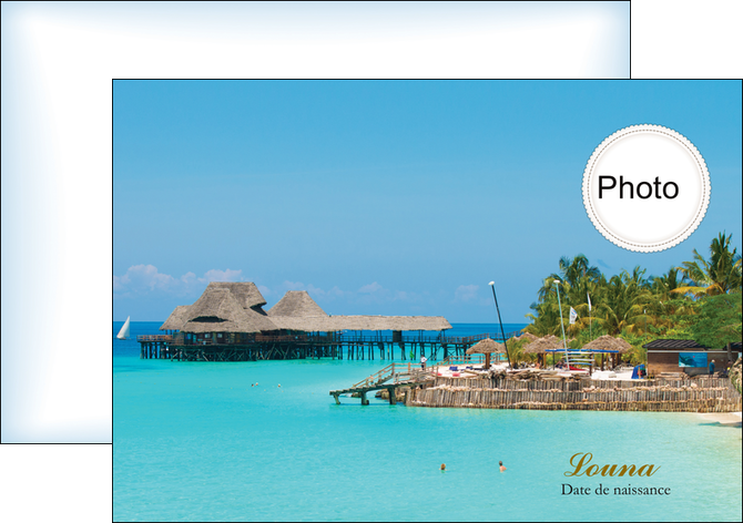 personnaliser maquette flyers paysage faire part de naissance carte pour naissance plages MIDBE34353