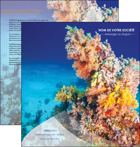 modele en ligne depliant 2 volets  4 pages  plongee  plongee plongee sous marine centre de plongee MIDBE34375