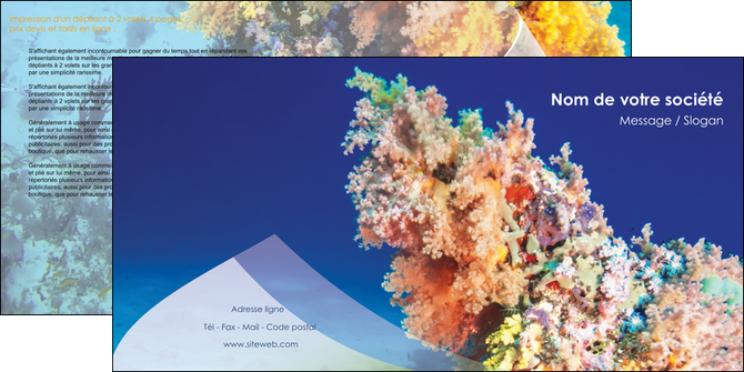 cree depliant 2 volets  4 pages  plongee  plongee plongee sous marine centre de plongee MIDBE34387