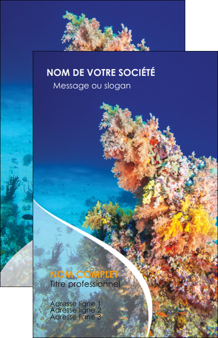modele en ligne carte de visite plongee  plongee plongee sous marine centre de plongee MIDBE34391