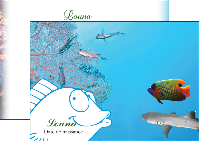 faire flyers chasse et peche plongeur corail poissons MIDBE34431