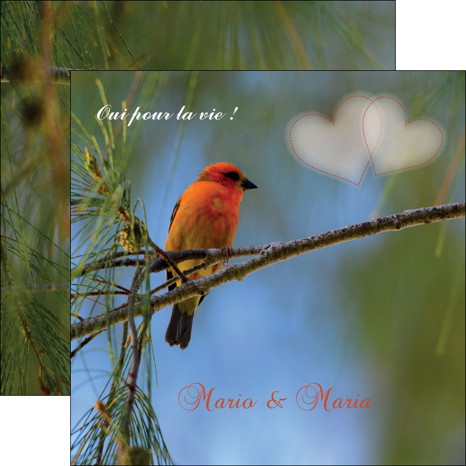 personnaliser modele de flyers mariage faire part de mariage invitation mariage MLIG34493