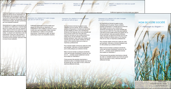 personnaliser modele de depliant 4 volets  8 pages  paysage nature champs fleurs MLGI34669