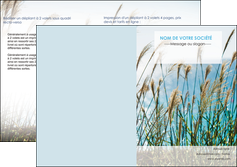 faire modele a imprimer depliant 2 volets  4 pages  paysage nature champs fleurs MLGI34677