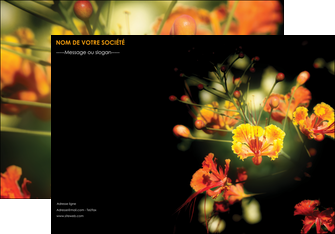 creation graphique en ligne affiche fleuriste et jardinage fleur luxe noire MLGI34793