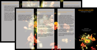 exemple depliant 4 volets  8 pages  fleuriste et jardinage fleur luxe noire MLGI34795