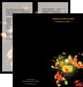 imprimer depliant 2 volets  4 pages  fleuriste et jardinage fleur luxe noire MLGI34805