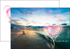imprimerie depliant 2 volets  4 pages  faire part de mariage invitation mariage noces MLIG34869