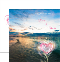 imprimer depliant 2 volets  4 pages  faire part de mariage invitation mariage noces MLIG34877