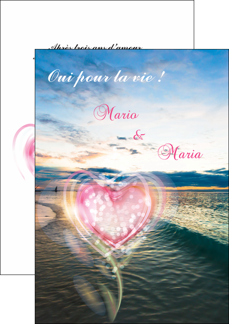 cree flyers faire part de mariage invitation mariage noces MLIG34879