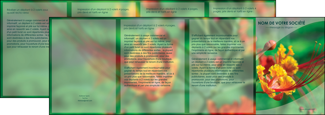 faire depliant 4 volets  8 pages  fleuriste et jardinage nature colore couleurs MLGI34923