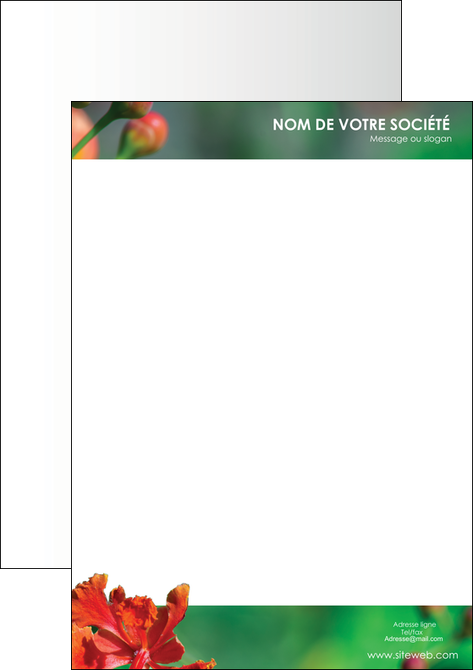 imprimer tete de lettre fleuriste et jardinage nature colore couleurs MLGI34931